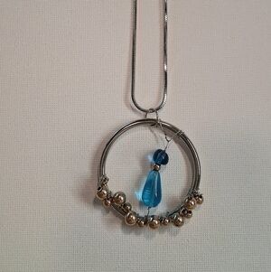 "Snowy Evening Woods" Handmade Jewelry Wearable Art Piece